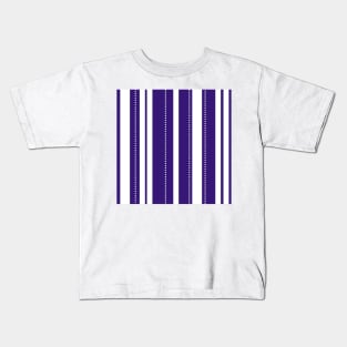 Purple and White striped pattern Kids T-Shirt